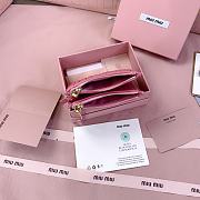 Kitlife Miu Miu Two-fold Small Wallet Pink 11.5x8cm - 3
