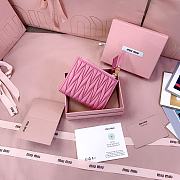 Kitlife Miu Miu Two-fold Small Wallet Pink 11.5x8cm - 2