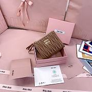 Kitlife Miu Miu Two-fold Small Wallet Brown 11.5x8cm - 1