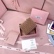 Kitlife Miu Miu Two-fold Small Wallet Brown 11.5x8cm - 5