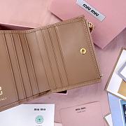 Kitlife Miu Miu Two-fold Small Wallet Brown 11.5x8cm - 3