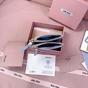 Kitlife Miu Miu Two-fold Small Wallet Blue 11.5x8cm - 6