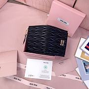 Kitlife Miu Miu Two-fold Small Wallet Black 11.5x8cm - 5