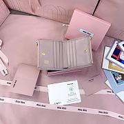 Kitlife Miu Miu Two-fold Small Wallet Beige 11.5x8cm - 6