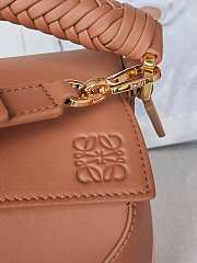 Kitlife Loewe Brown Leather Patchwork Puzzle Bag 24x10x14cm - 3