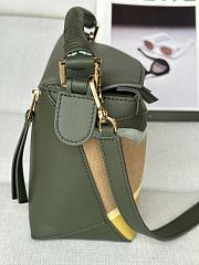 Kitlife Loewe Green Leather Patchwork Puzzle Bag 24x10x14cm  - 3