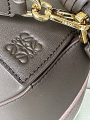 Kitlife Loewe Dark Brown Leather Patchwork Puzzle Bag 24x10x14cm - 2