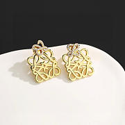 Kitlife Loewe Gold Diamond Earrings  - 2
