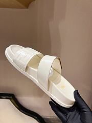 Kitlife Fendi Feel White Nappa Leather Slides - 4
