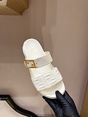 Kitlife Fendi Feel White Nappa Leather Slides - 2