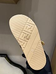 Kitlife Fendi Feel Beige Nappa Leather Slides - 2