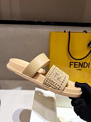 Kitlife Fendi Feel Buckle Woven Slides - 6