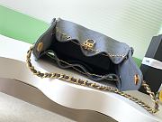 Kitlife Chanel 25C Drawstring Bucket Hobo Bag Dark Grey Grained Leather 30×26×14cm - 6