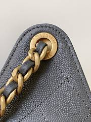 Kitlife Chanel 25C Drawstring Bucket Hobo Bag Dark Grey Grained Leather 30×26×14cm - 3