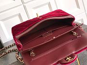 Kitlife Chanel Classic Velvet Bag in Red 25.5cm - 6