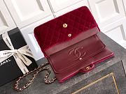 Kitlife Chanel Classic Velvet Bag in Red 25.5cm - 4