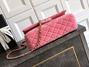 Kitlife Chanel Classic Velvet Bag in Pink 25.5cm - 5