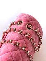 Kitlife Chanel Classic Velvet Bag in Pink 25.5cm - 2
