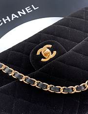 Kitlife Chanel Classic Velvet Bag in Black 25.5cm - 4