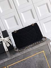 Kitlife Chanel Classic Velvet Bag in Black 25.5cm - 2