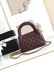 Kitlife Chanel 25C Kelly Handle Bag Dark Brown AS4416 13x19x7cm - 6