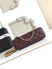 Kitlife Chanel 25C Kelly Handle Bag Dark Brown AS4416 13x19x7cm - 4