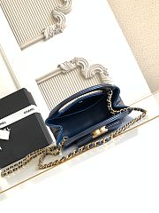 Kitlife Chanel 25C Kelly Handle Bag Metallic Dark Blue Calfskin AS4416 13x19x7cm - 6