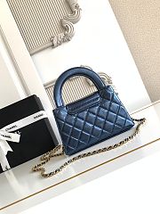 Kitlife Chanel 25C Kelly Handle Bag Metallic Dark Blue Calfskin AS4416 13x19x7cm - 5