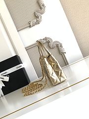 Kitlife Chanel 25C Kelly Handle Bag Metallic Gold Calfskin AS4416 13x19x7cm - 4