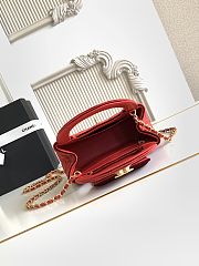 Kitlife Chanel 25C Kelly Handle Bag Dark Red Velvet AS4416 13x19x7cm - 5