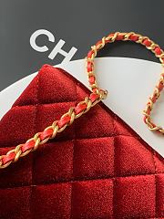 Kitlife Chanel 25C Kelly Handle Bag Dark Red Velvet AS4416 13x19x7cm - 2