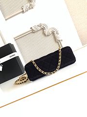 Kitlife Chanel 25C Kelly Handle Bag Black Velvet AS4416 13x19x7cm - 5