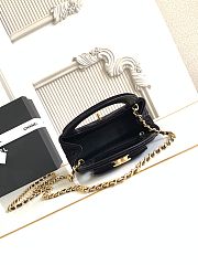 Kitlife Chanel 25C Kelly Handle Bag Black Velvet AS4416 13x19x7cm - 2