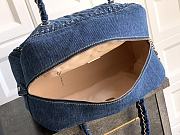 Kitlife Chanel Boston Bowling Bag Blue Denim 33x20.5x15cm - 2