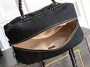 Kitlife Chanel Boston Bowling Bag Black Denim 33x20.5x15cm  - 6
