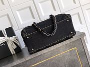 Kitlife Chanel Boston Bowling Bag Black Denim 33x20.5x15cm  - 4