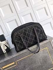 Kitlife Chanel Boston Bowling Bag Black Denim 33x20.5x15cm  - 2