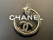 Kitlife Chanel Metal-Textured Cc-Hoop Earrings Gold - 5