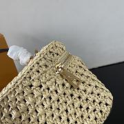 Kitlife Louis Vuitton Vanity Chain Pouch Handbag Raffia Beige M14303 19x11.5x6.5cm - 5