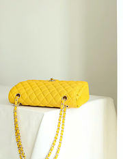 Kitlife Chanel Classic Flap Bag Medium in Yellow Caviar Leather 25cm - 5