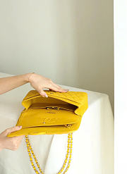 Kitlife Chanel Classic Flap Bag Medium in Yellow Caviar Leather 25cm - 4