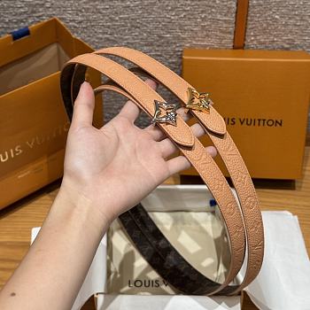 Kitlife Louis Vuitton Flowergram Belt Beige With Gold / Silver Buckle 20mm