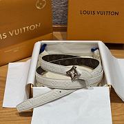 Kitlife Louis Vuitton Flowergram Belt White With Gold / Silver Buckle 20mm - 5