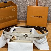 Kitlife Louis Vuitton Flowergram Belt White With Gold / Silver Buckle 20mm - 2
