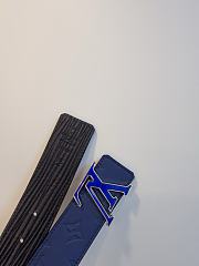 Kitlife Louis Vuitton Shadow Reversible Belt Dark Blue 40mm - 5