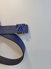 Kitlife Louis Vuitton Shadow Reversible Belt Dark Blue 40mm - 3