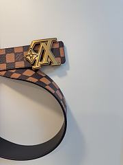Kitlife Louis Vuitton Flower Damier Phriendship Reversible Belt Brown With Gold Buckle 40mm  - 6