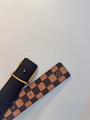 Kitlife Louis Vuitton Flower Damier Phriendship Reversible Belt Brown With Gold Buckle 40mm  - 2