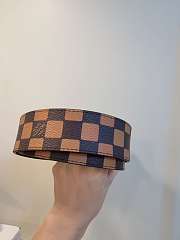 Kitlife Louis Vuitton Flower Damier Phriendship Reversible Belt Brown With Black Buckle 40mm - 6