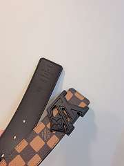 Kitlife Louis Vuitton Flower Damier Phriendship Reversible Belt Brown With Black Buckle 40mm - 4